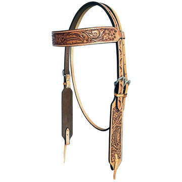 Bar H Equine American Leather Horse Saddle Tack One Ear Headstall | Breast Collar Browband Wither Strap Set BER265